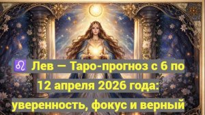 ♌ Лев — Таро-прогноз с 6 по 12 апреля 2026 года: уверенность, фокус и верный выбор 🔮✨