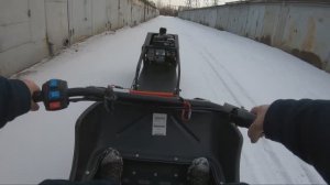 Первый снег и пробный заезд. Мотобуксировщик SHARMAX S380 1250 HP8 Max (New)