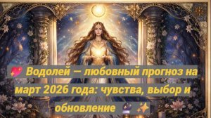 💖 Водолей — любовный прогноз на март 2026 года: чувства, выбор и обновление 🔮✨