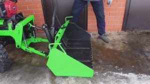 DIY Mini Tractor  МИНИТРАКТОР  ПЕРЕДНЯЯ НАВЕСКА С КОВШОМ, ЧИСТКА СНЕГА