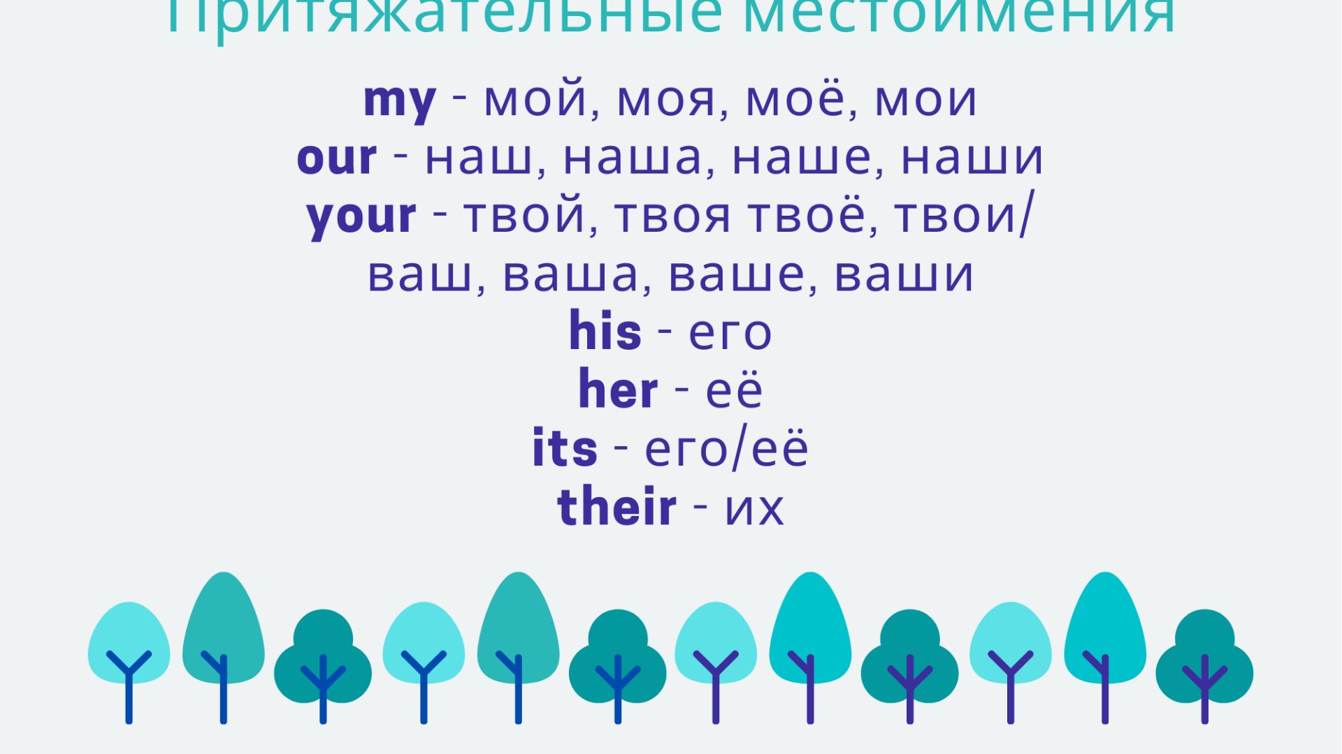 Unit 60 местоимения мой, твой, их , мои смотреть онлайн