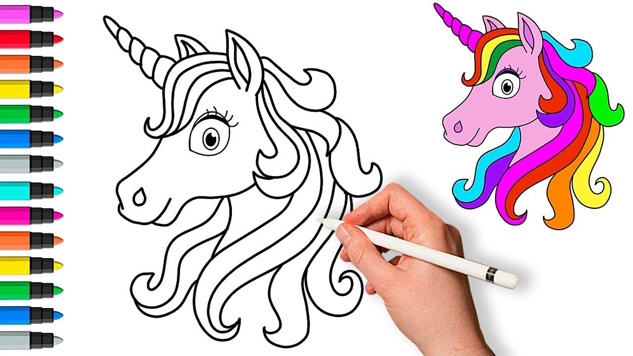 Как нарисовать единорога 🦄 Рисование и раскраска для детей смотреть онлайн