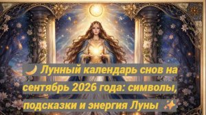 🌙 Лунный календарь снов на сентябрь 2026 года: символы, подсказки и энергия Луны ✨