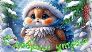 Уютное утро в объятиях зимы! С добрым утром. Музыкальная открытка.