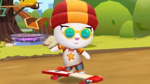 Детские мультики - Скейтер Анджела на скейте "Звёздная гитара" Talking Tom Gold Run