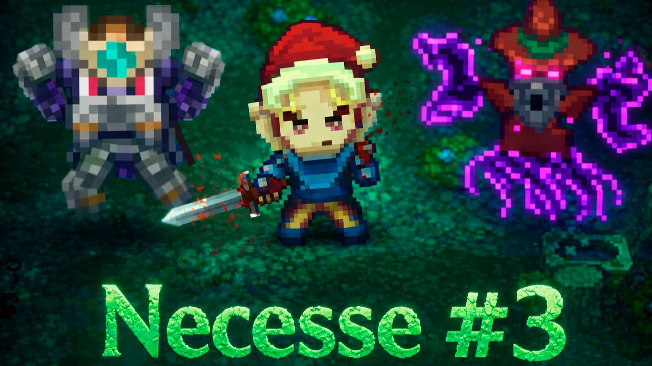 Necesse #3 -Сразу два БОССА — Runebound Chieftain и  Void Wizard