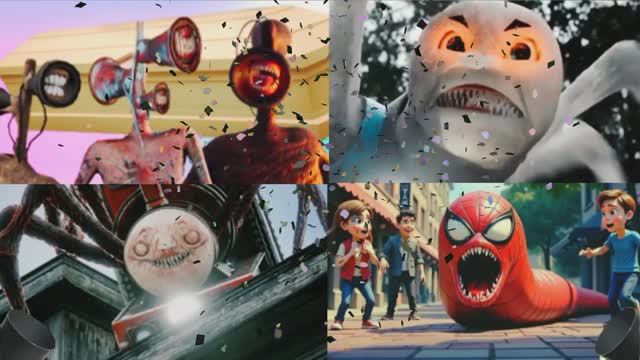 МУЛЬТИКИ: СИРЕНОГОЛОВЫЙ ПРОТИВ ПАРОВОЗИКА, ПАУКА‑ЧЕРВЯ И ЧУ‑ЧУ ЧАРЛЬЗА — КТО КОГО ПЕРЕПУГАЕТ? смотреть онлайн