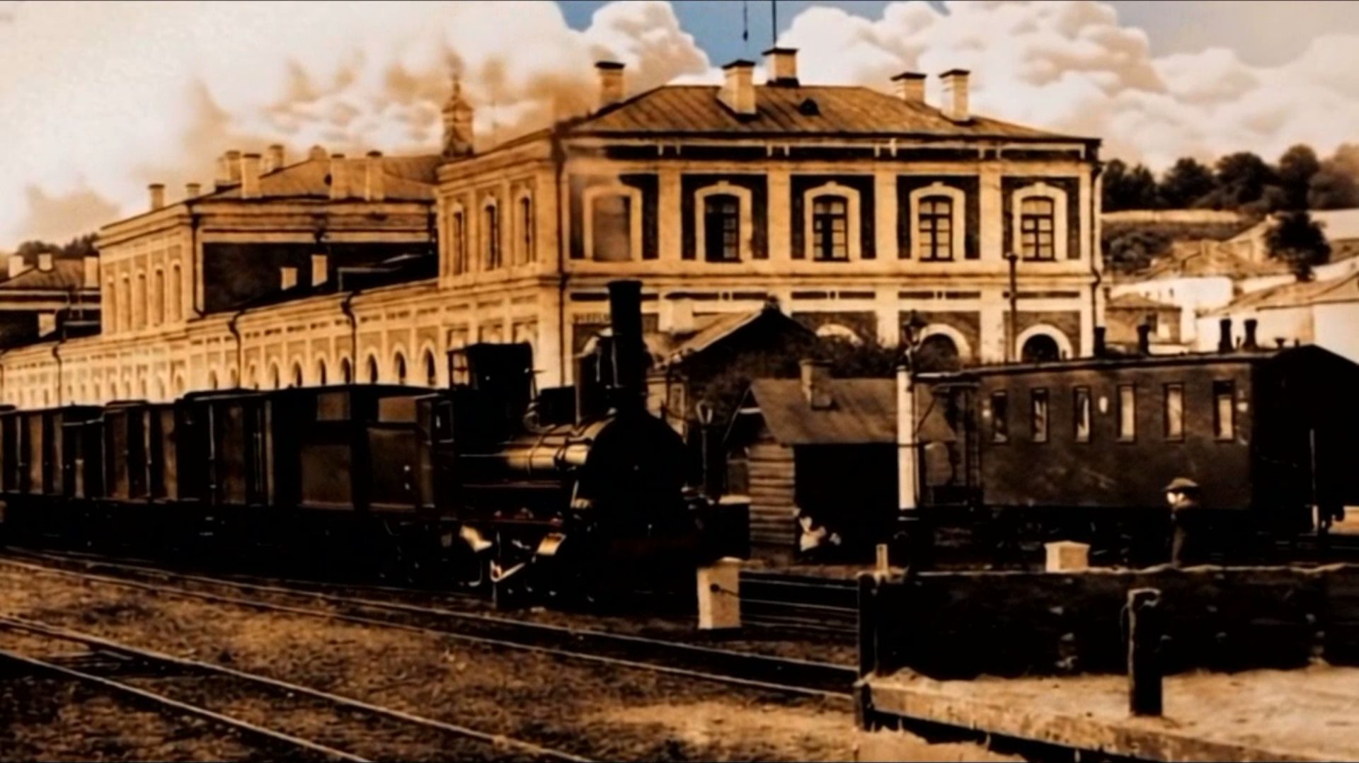 Железнодорожная станция в городе Владимир на оживших фотографиях начала 20-го века смотреть онлайн