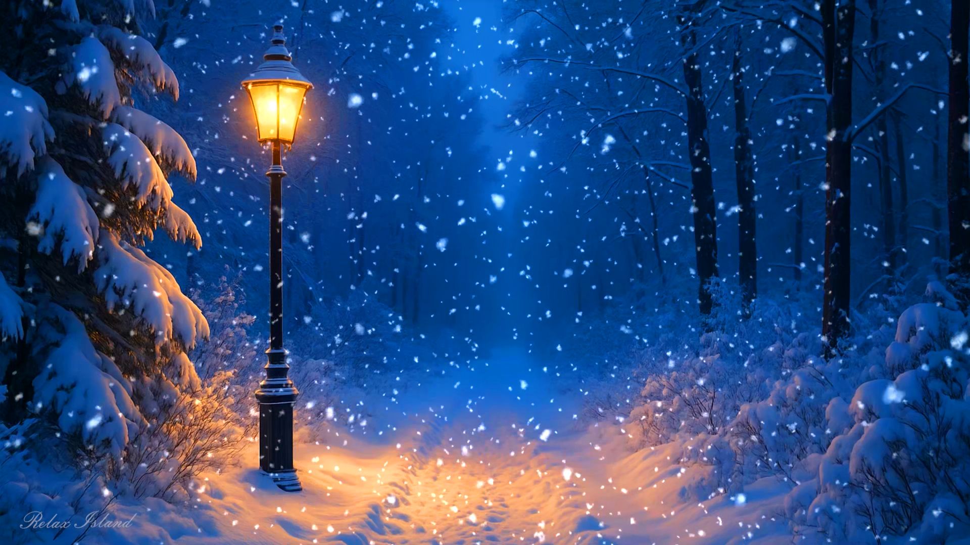 ❄️ КРАСИВАЯ УСПОКАИВАЮЩАЯ МУЗЫКА ДЛЯ СНА 🎵 ЗИМНЯЯ РАССЛАБЛЯЮЩАЯ МУЗЫКА ДЛЯ ДУШИ У ФОНАРЯ В ПАРКЕ смотреть онлайн