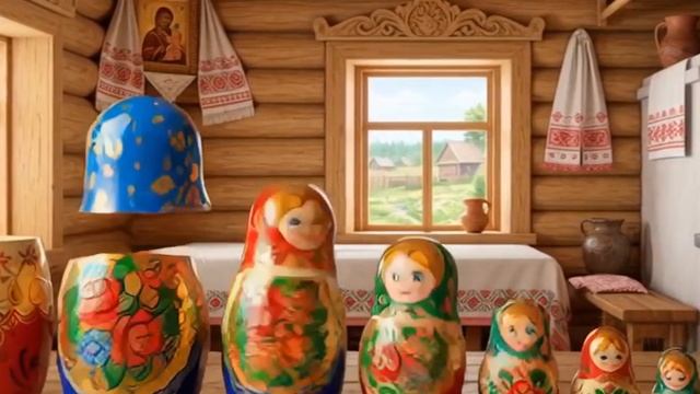 Матрёшки 🪆 Мульт-песенка для малышей | Русская матрёшка | Смотреть мультики детям смотреть онлайн