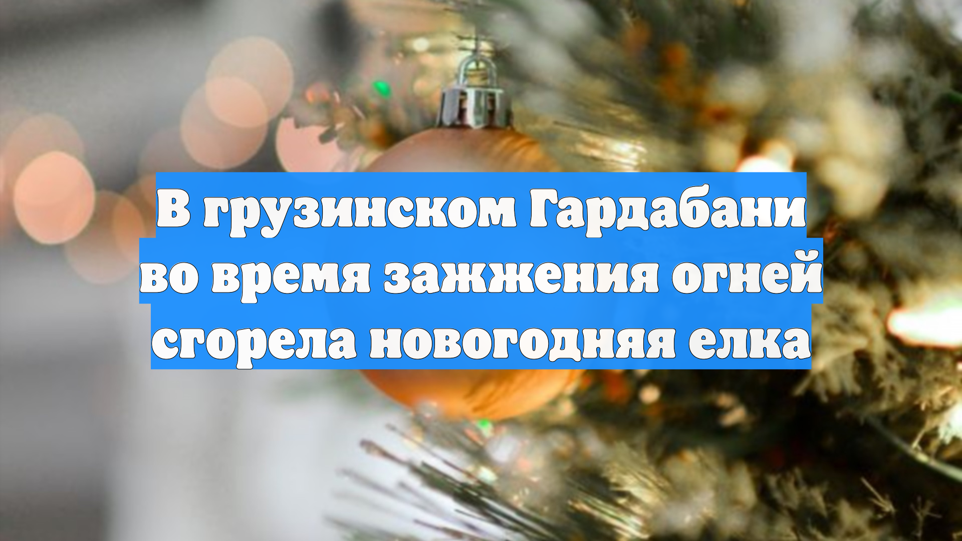 В грузинском Гардабани во время зажжения огней сгорела новогодняя елка смотреть онлайн