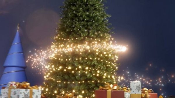 футаж - Вступление к Новогоднему поздравлению