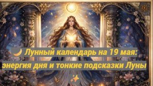 🌙 Лунный календарь на 19 мая: энергия дня и тонкие подсказки Луны ✨