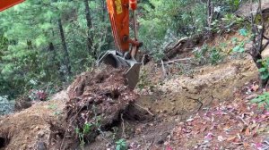 Excavator Backhoe Carving Rocky Mountain Beside Blooming Rhododendrons 🌺 ep-3