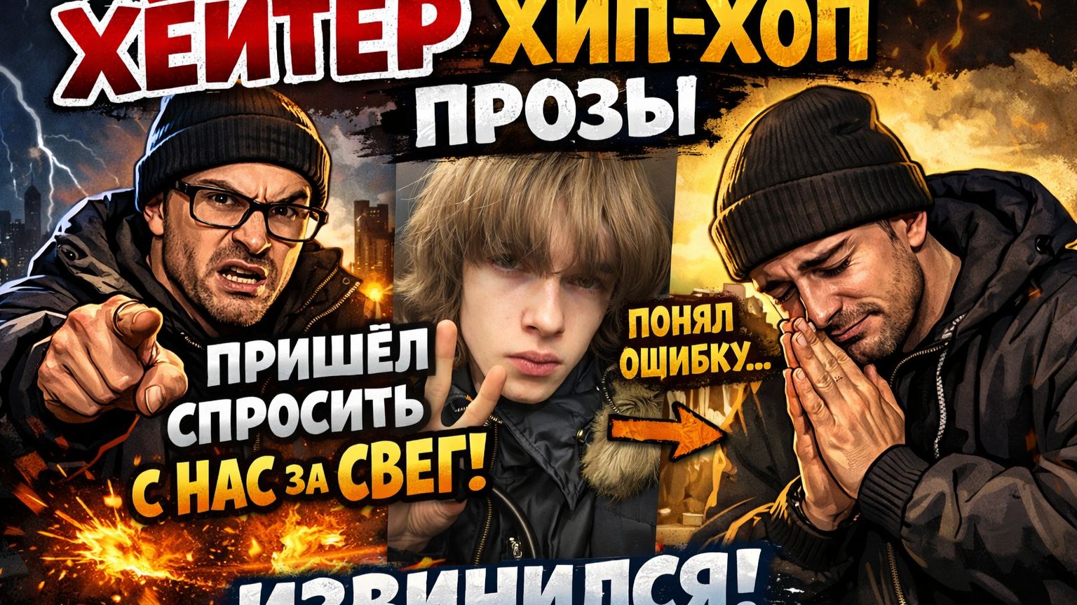 ХЕЙТЕР ХИП ХОП ПРОЗЫ ПРИШЁЛ СПРОСИТЬ С НАС ЗА СВЕГ, НО ПОТОМ ПОНЯЛ СВОЮ ОШИБКУ И ИЗВИНИЛСЯ