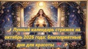 🌙 Лунный календарь стрижек на октябрь 2026 года: благоприятные дни для красоты ✂️✨