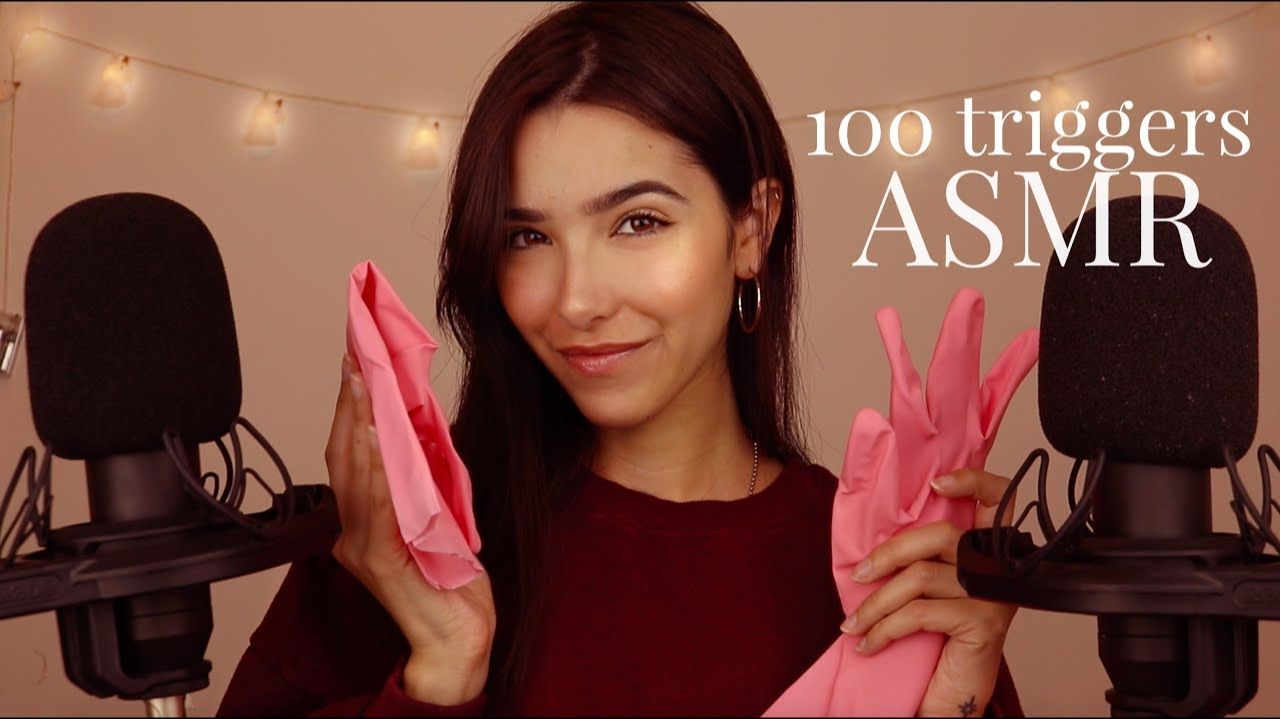 ASMR 100 Triggers in 40 minutes (Mic Scratching, Shaving, Unintelligible whispers, Brushing...) смотреть онлайн