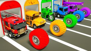 Мультяшный школьный автобус и футбольные мячи - Детские стишки и песенки - Мультики для детей