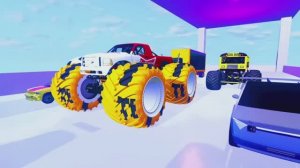 МУЛЬТИКИ ПРО МАШИНКИ Эпические прыжки и столкновения на скоростном монстр-траке Beamng Drive #97