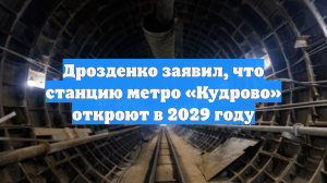 Дрозденко заявил, что станцию метро «Кудрово» откроют в 2029 году