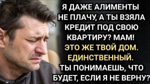 Аудио рассказы. Я даже алименты не плачу, а ты взяла кредит под свою квартиру? Побледнел Андрей.