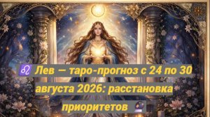 ♌ Лев — таро-прогноз с 24 по 30 августа 2026: расстановка приоритетов 🔮