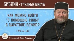 Как можно войти "с помощью силы" в Царствие Божие (Мф. 11:12)?  Протоиерей Олег Стеняев