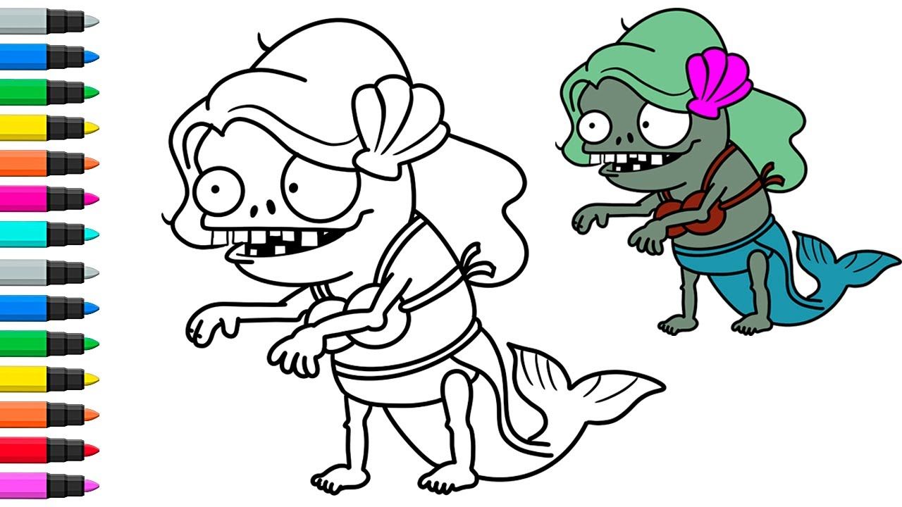 Как рисовать растения против зомби | Рисование и раскраски для детей смотреть онлайн
