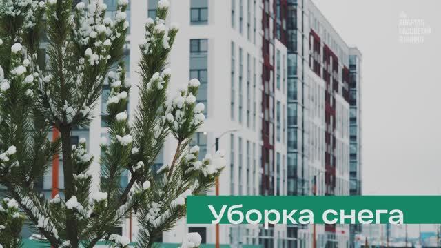 Работы управляющей компании по уборке снега