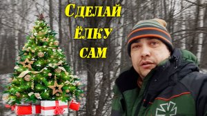 Живая ёлка на новый год из сосновых веток