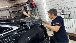 Оклейка автомобиля Audi A6 матовой полиуретановой пленкой