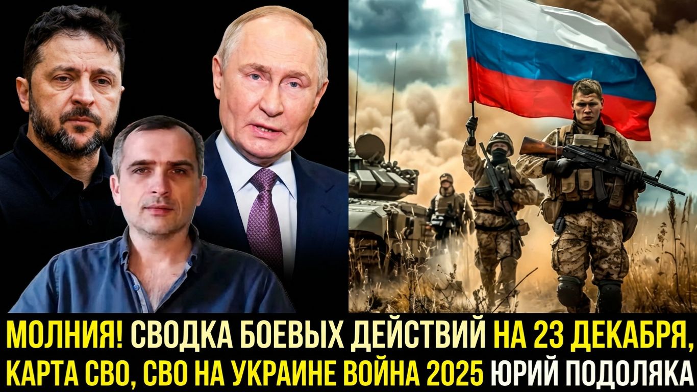 МОЛНИЯ! СВОДКА БОЕВЫХ ДЕЙСТВИЙ НА 23 ДЕКАБРЯ, КАРТА СВО, СВО НА УКРАИНЕ ВОЙНА 2025 ЮРИЙ ПОДОЛЯКА смотреть онлайн