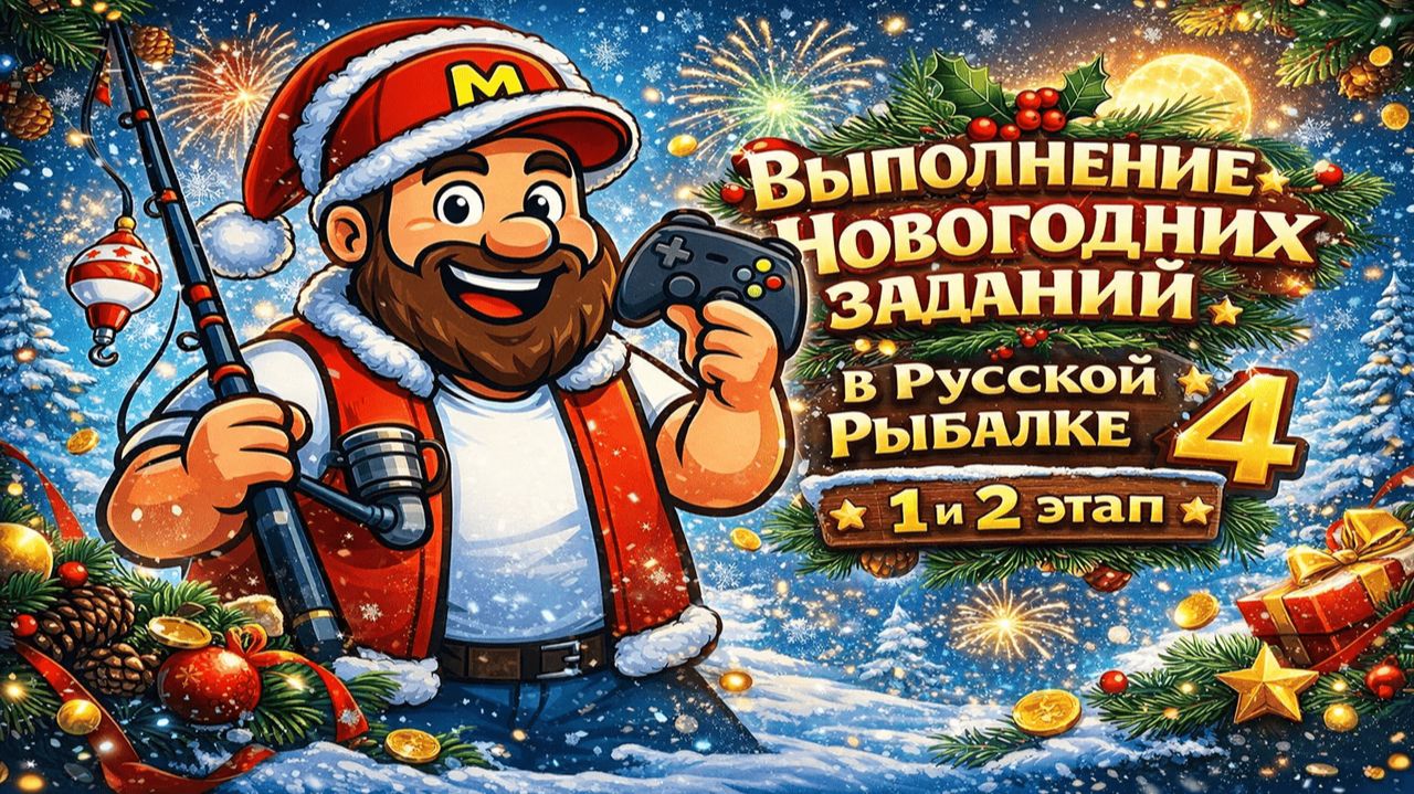 Как быстро выполнить 1 и 2 этап Новогодних заданий 2026 в Русской Рыбалке 4? смотреть онлайн