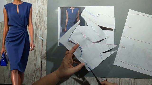 Моделирование. Праздничное платье с драпировкой. Выкройка № 1911. смотреть онлайн