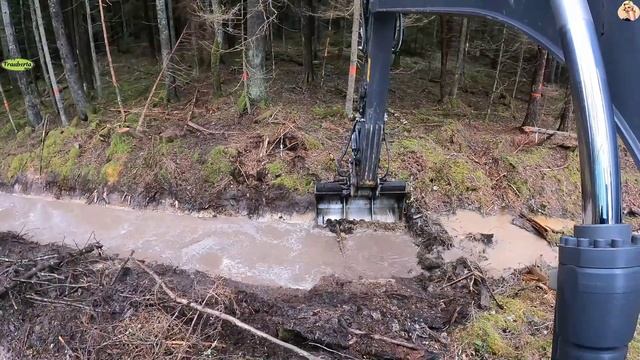 Строительство, дренажные работы на лесной дороге , продолжение смотреть онлайн