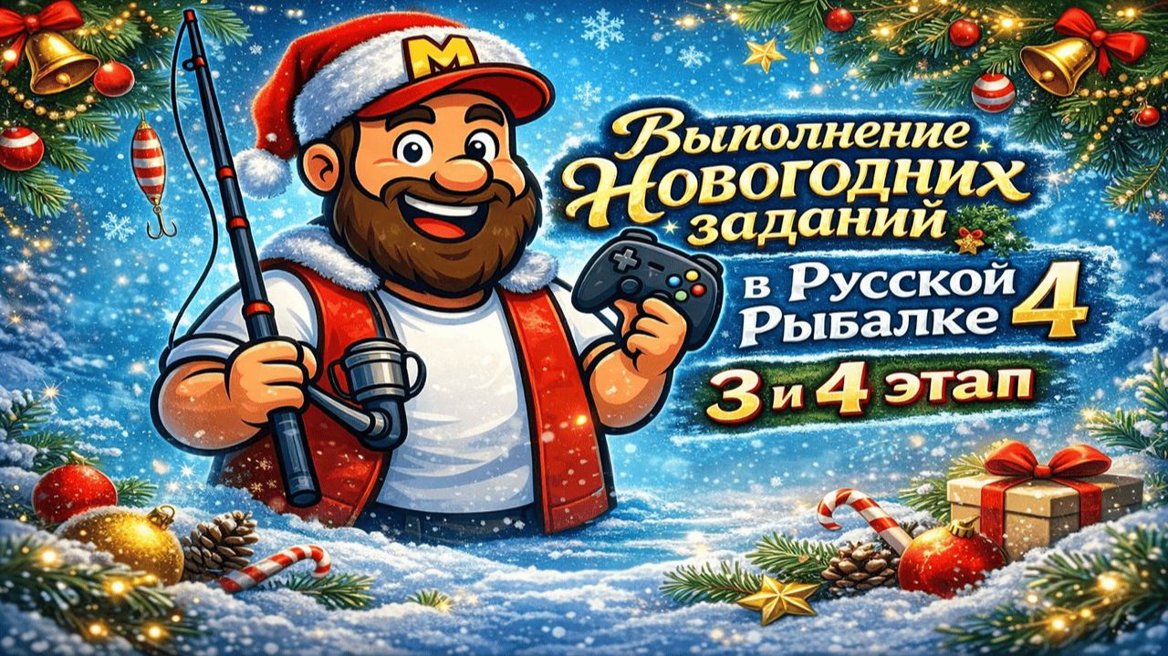 Как быстро выполнить 3 и 4 этап Новогодних заданий 2026 в Русской Рыбалке 4? смотреть онлайн