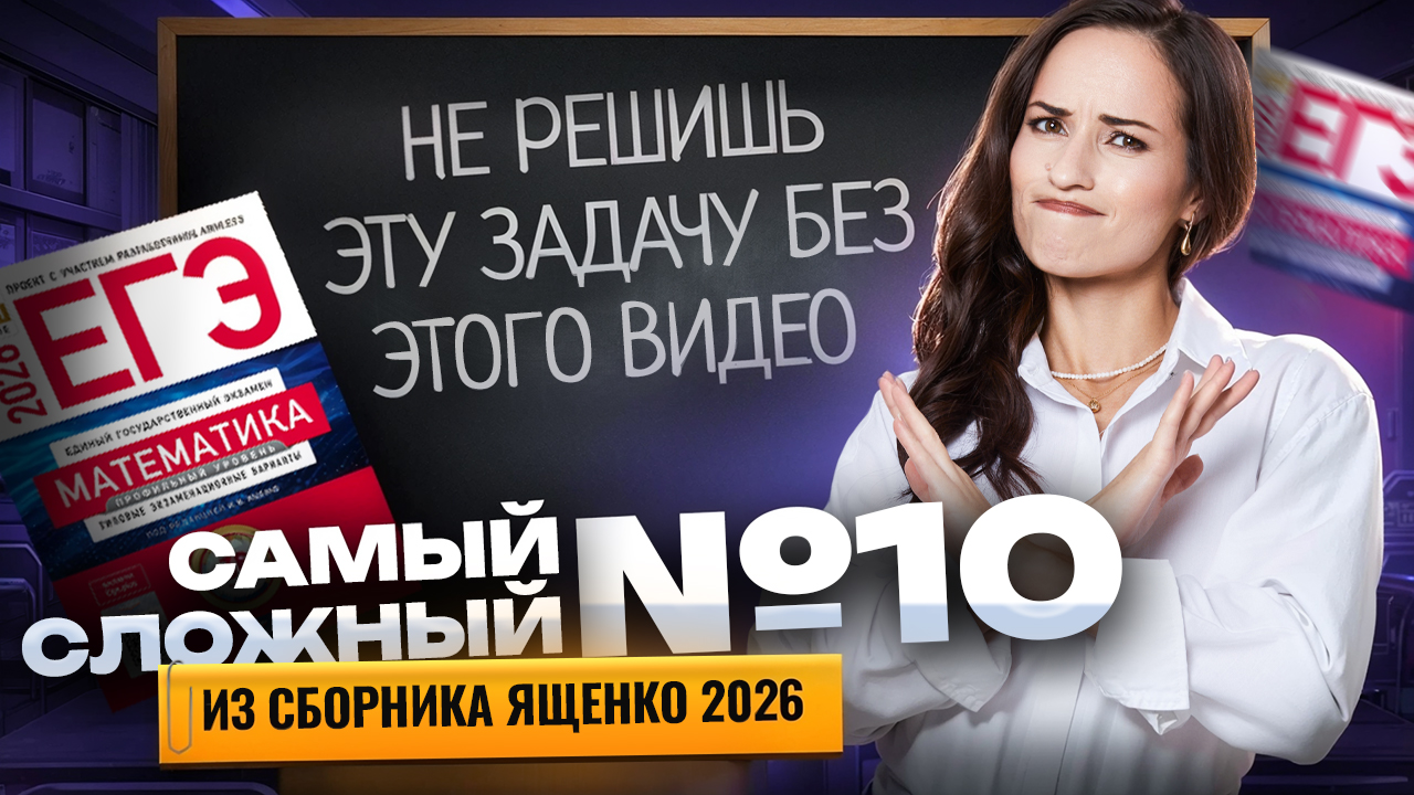 Самая сложная 10 задача из Ященко 2026 | ЕГЭ профильная математика | Умскул смотреть онлайн