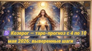 ♑ Козерог — таро-прогноз с 4 по 10 мая 2026: выверенные шаги 🔮