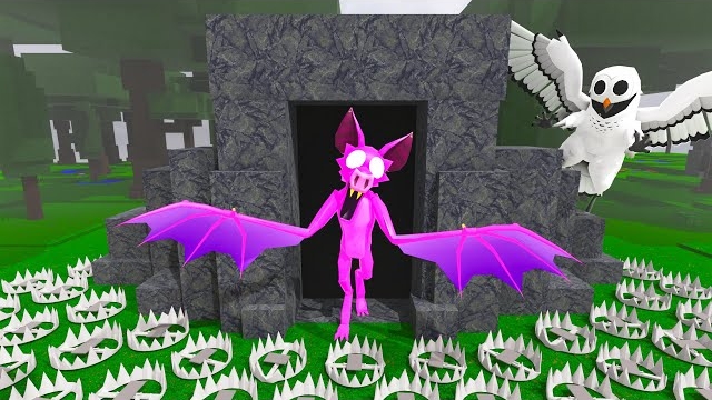 Битва совы и летучей мыши в игре «99 ночей в лесу» Анимация смотреть онлайн