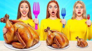 Большая, Средняя или Маленькая Тарелка Челлендж | Удивительные Кулинарные Лайфхаки от Multi DO