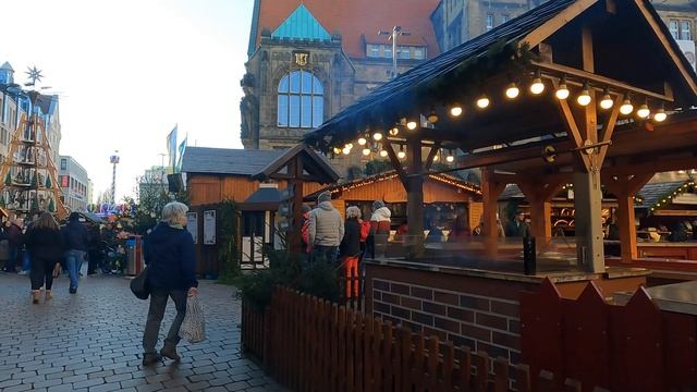 Зимний Хемниц прогулка по немецкому городу ❄️✨🏙️ смотреть онлайн