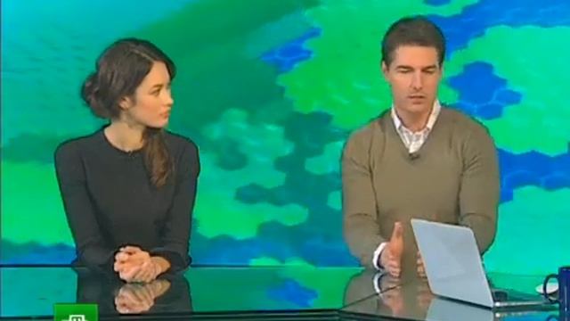 Том Круз и Ольга Куриленко в студии НТВ (премьера фильма _Обливион_ в Москве_ 01.04.2013) смотреть онлайн