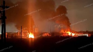 Появились кадры атаки БПЛА на Тульскую область. Атакован завод синтетич.каучука в Ефремове 24.12.25