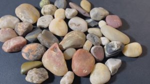 Речная Галька До и После галтовки