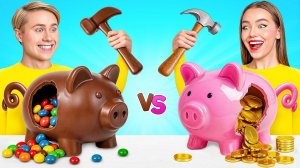 Челлендж. Шоколадная Еда vs Настоящая еда | Кухонные Лайфхаки и Хитрости от Multi DO Challenge