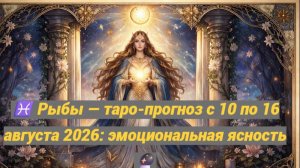 ♓ Рыбы — таро-прогноз с 10 по 16 августа 2026: эмоциональная ясность 🔮