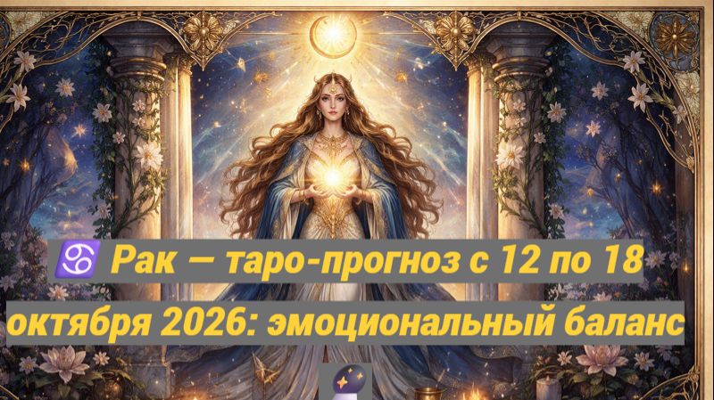 ♋ Рак — таро-прогноз с 12 по 18 октября 2026: эмоциональный баланс 🔮