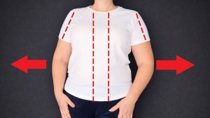 🔥 Футболка стала тесной? Расширяю так, что не видно переделки!