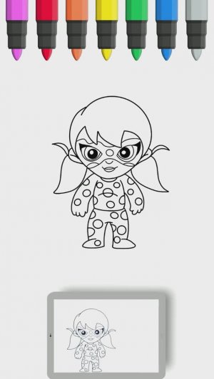 Как нарисовать  Маринетт (Леди Баг) | Рисование и раскраски для детей