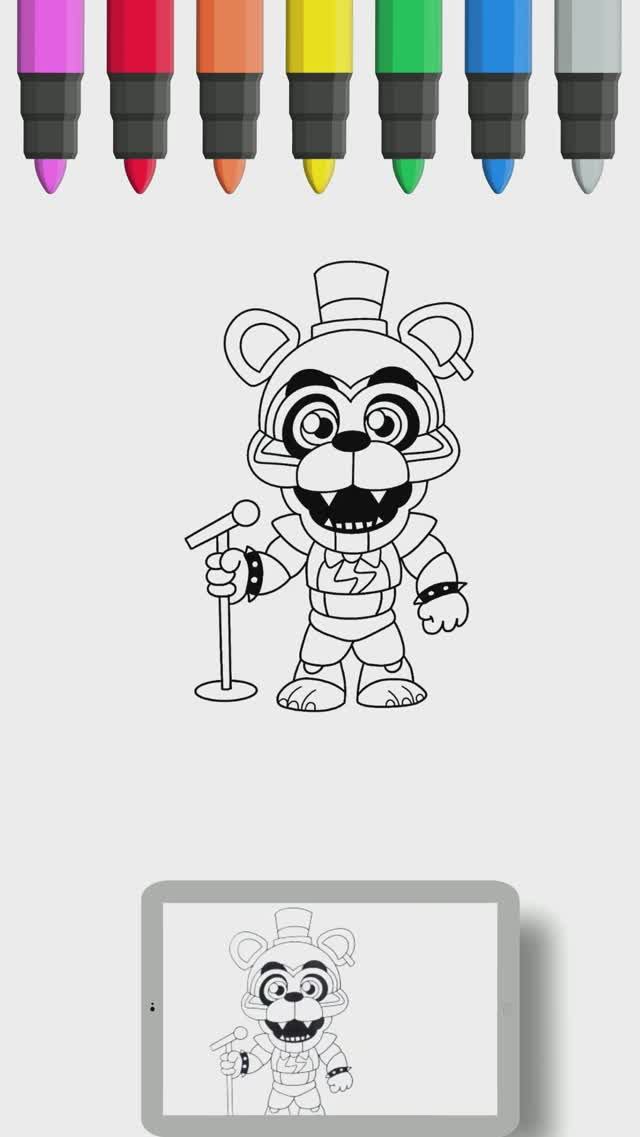 Как нарисовать Гламурного Фредди | Рисование и раскраски для детей смотреть онлайн